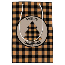 金ゴールドバッファロープレイドクリスマスツリー