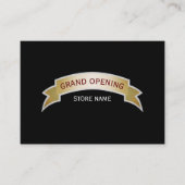 金ゴールドバナーグランドオープン式カード 名刺 (正面)