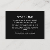 金ゴールドバナーグランドオープン式カード 名刺 (裏面)