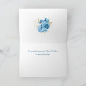 金ゴールドバナー(青い花結婚付)  カード (内部)