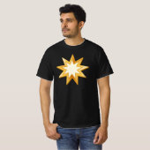 金ゴールドバハイ記号 Tシャツ (正面フル)