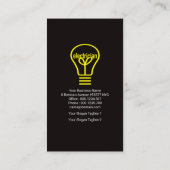 金ゴールドバフェイクルブの灰色の電源プラグ電気技師 名刺 (裏面)