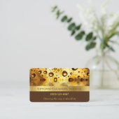 金ゴールドバブルプロフェッショナル清掃サービス 名刺 (スタンド正面)