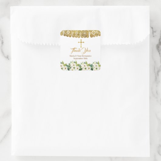 金ゴールドバプティスフィエスタツインサンキューユーラベル スクエアシール (バッグ)