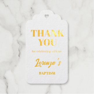 金ゴールドバプテスマ ギフトタグ