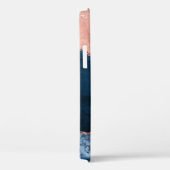 金ゴールドバラとネイビーブルー – 瑪瑙の水色 – ケース –  Case-Mate iPhoneケース (裏面 / 右)