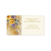 金ゴールドバラとヴィオレット50結婚周年 ラベル (正面)