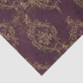 金ゴールドバラと暗赤色デコパートのフレーム 薄葉紙 (詳細)