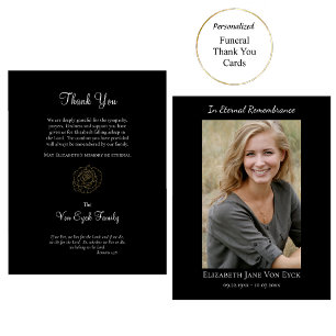 金ゴールドバラエレガント写真正教会 サンキューカード