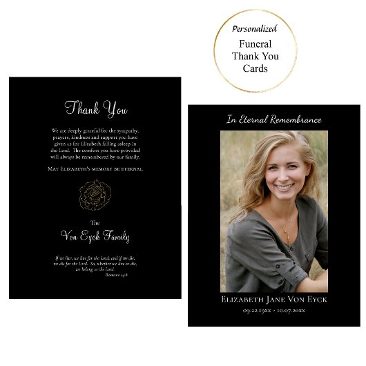 金ゴールドバラエレガント写真正教会 サンキューカード