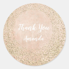 金ゴールドバラグリッタースキニーピーチラックス名サンキュー ラウンドシール