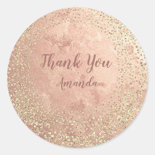 金ゴールドバラグリッタースキニー赤面ラックス名サンキュー ラウンドシール (正面)