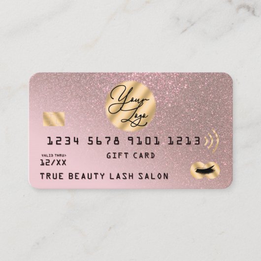 金ゴールドバラグリッター信用遺跡贈与証明書 名刺 (正面)