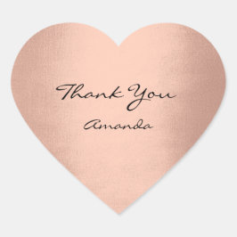 金ゴールドバラシルク美しい名ブライダルハートありがとう ハートシール