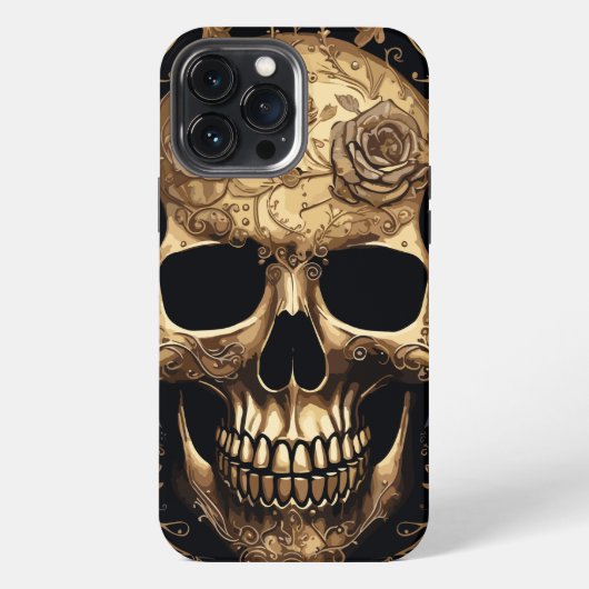 金ゴールドバラスカル iPhoneケース (裏面)