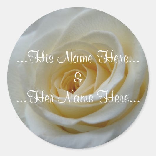 金ゴールドバラステッカーロマンチックバラ結婚式用シール ラウンドシール (正面)