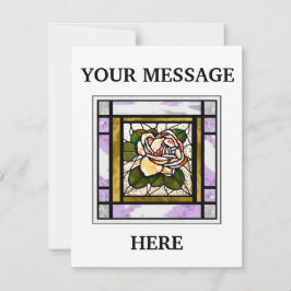 金ゴールドバラステンドグラスアールデコ パーソナライズされた ノートカード