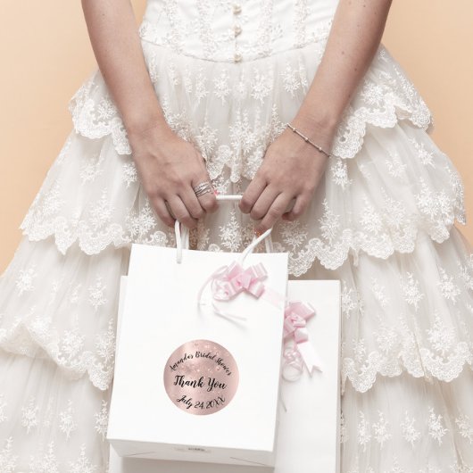 金ゴールドバラスパークサンキュースイーツブライダルシャワー ラウンドシール