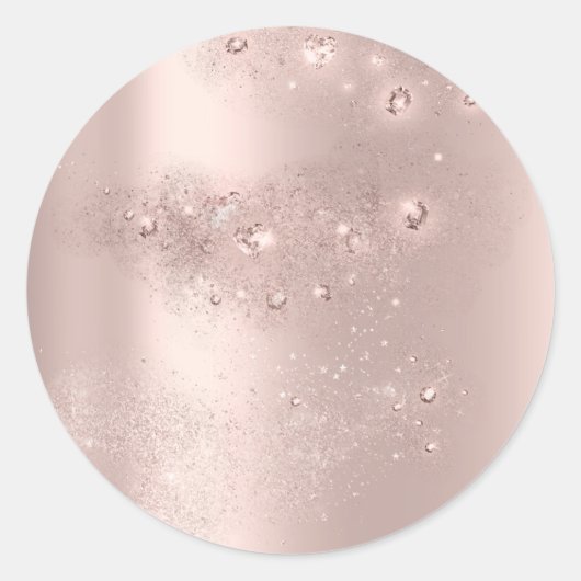 金ゴールドバラスパークサンキュースイーツブライダルシャワー ラウンドシール (正面)