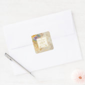 金ゴールドバラス結婚ヴィオレット50周年記念 スクエアシール (封筒)