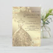 金ゴールドバラトレンディー金ゴールドセクインズドレスキンセアニラ 招待状 (スタンド正面)