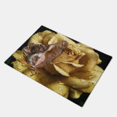 金ゴールドバラドッグウイングバタフライ ドアマット (アングル)