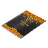 金ゴールドバラパーソナライズされたノートブック ノートブック (左側)