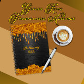 金ゴールドバラパーソナライズされたノートブック ノートブック