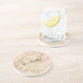 金ゴールドバラピンクヒョウ印刷 コースター (側面)