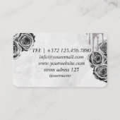 金ゴールドバラマーブルイニシャル 名刺 (裏面)