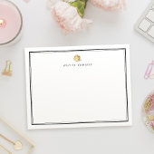 金ゴールドバラミニマルパーソナライズされた文具 ノートカード