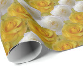 金ゴールドバララッピング紙ロマンチックバラ紙 ラッピングペーパー (ロールコーナー)