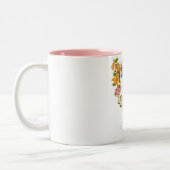 金ゴールドバラリボン誕生日 ツートーンマグカップ (左)