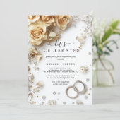 金ゴールドバラリング婚約パーティ 招待状 (スタンド正面)