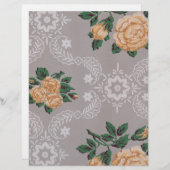 金ゴールドバラヴィンテージ壁紙スクラップブック紙 (正面/裏面)