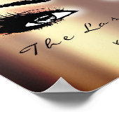 金ゴールドバラ名メイクアップアーティスト美しいスタジオラッシュ ポスター (角)