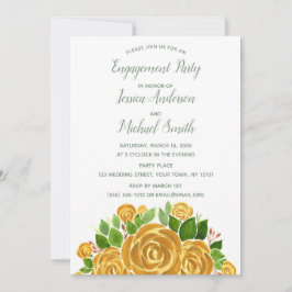 金ゴールドバラ婚約パーティ 招待状