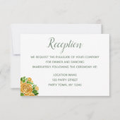 金ゴールドバラ披露宴カード 招待状 (正面)