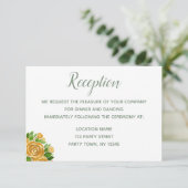 金ゴールドバラ披露宴カード 招待状 (スタンド正面)