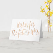 金ゴールドバラ書「未来のミセスへの願い」 カード (黄色い花)