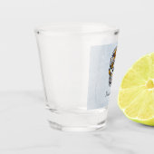 金ゴールドバラ糖スカル パーソナライズされた ショットグラス (左)