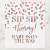 金ゴールドバラ紙吹雪スクィスホレー ワインラベル (シングルラベル)