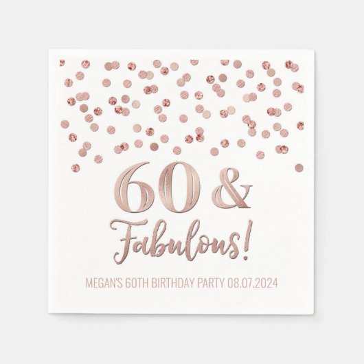 金ゴールドバラ紙吹雪60と素晴らしい スタンダードカクテルナプキン (正面)