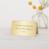 金ゴールドバラ紙吹雪 プレイスカード (裏面)