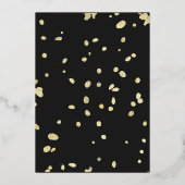 金ゴールドバラ結婚蝶 箔招待状 (裏面)