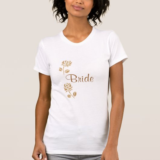 金ゴールドバラ花嫁tシャツ tシャツ (正面)
