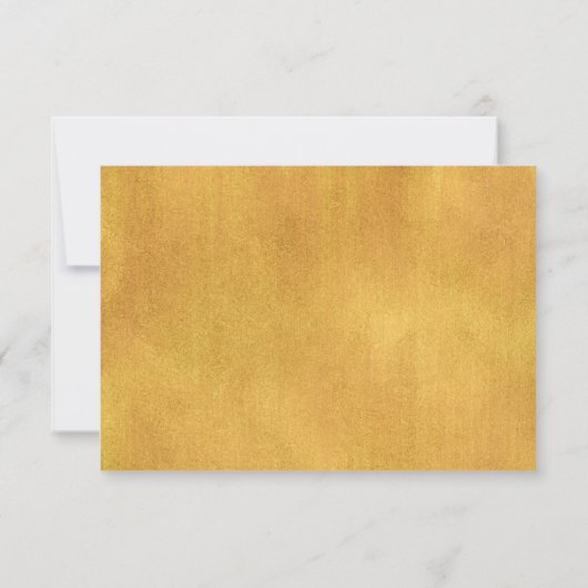 金ゴールドバラ赤面ピンクピーニー結婚フローラ 出欠カード (裏面)