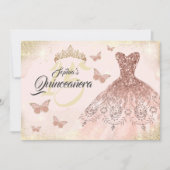 金ゴールドバラ金ゴールドキンセアニェラバタフライドレス 招待状 (正面)