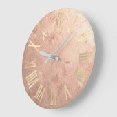 金ゴールドバラ金ゴールド銅グルンジーローマンヌマーズ ラージ壁時計 (傾斜)