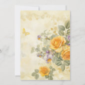 金ゴールドバラ50結婚周年記念 招待状 (裏面)